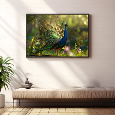 Peacock Blue Painting